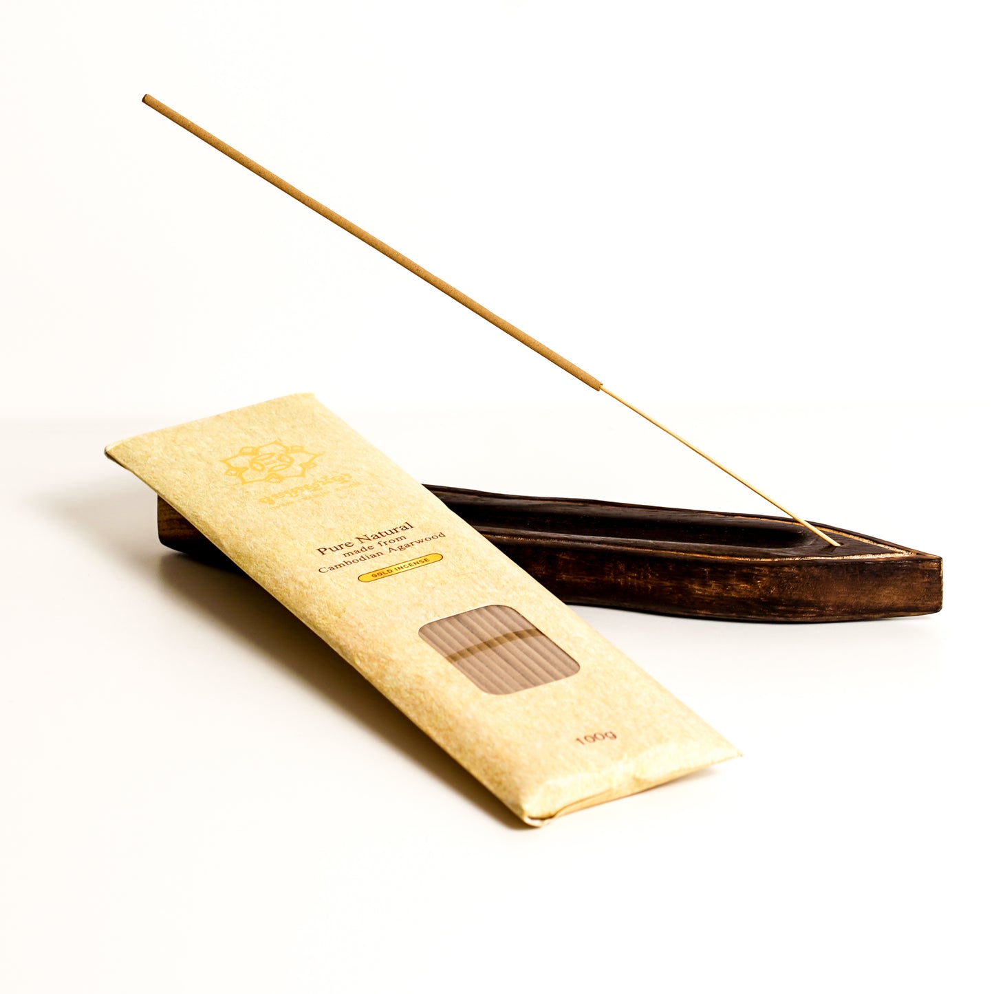 Cambodian Agarwood Incense Stick - 100g - Gold
