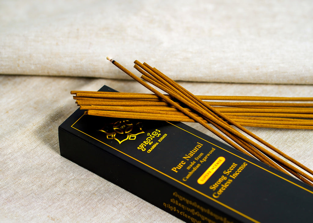 Crassna Khmer Agarwood / Oud Incense Sticks- Coreless - 25gram- Superb